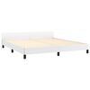 vidaXL Estructura de cama con cabecero sin colchón blanco 160x200 cm