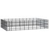 vidaXL Perrera de exterior de acero 55,3 m&sup2;
