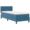 vidaXL Cama tipo Box Spring Azul Oscuro 200 x 80 cm Poli&eacute;ster