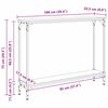 vidaXL Mesa Consola con estante Madera envejecida 100 x 22,5 x 75 cm
