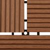 vidaXL Tile de Decking 11 pcs Marr&oacute;n 30 x 30 cm WPC