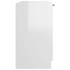 vidaXL Armario de ba&ntilde;o contrachapado blanco con brillo 64,5x33,5x59 cm