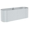 vidaXL Arriate de acero galvanizado plateado 240x80x81 cm