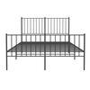 vidaXL Estructura cama sin colch&oacute;n con estribo metal negro 120x200 cm