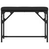 vidaXL Banco de comedor acero y cuero sint&eacute;tico negro 62x32x45 cm
