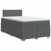 vidaXL Cama box spring con colch&oacute;n Gris oscuro 120 x 200 cm Tela