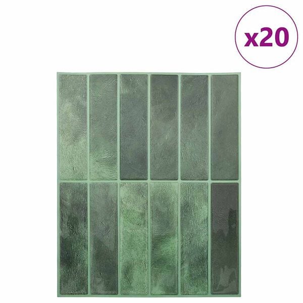 vidaXL Azulejo Rectangular 20 pcs Verde oscuro 29 x 23 x 0,08 cm