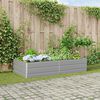 vidaXL Jardinera Gris Claro 195 x 100 x 45 cm Acero Galvanizado
