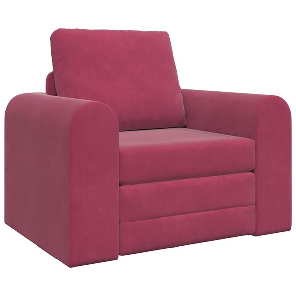 vidaXL Sofá cama Rojo vino 98 x 71 x 83 cm Terciopelo