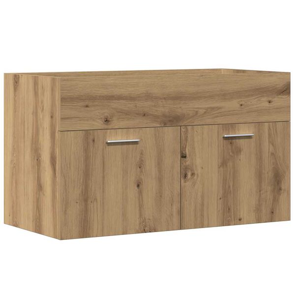 vidaXL Mueble de lavabo de ba&ntilde;o madera roble artisan 90x38,5x46 cm