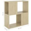 vidaXL Librería de madera contrachapada roble Sonoma 60x24x63 cm
