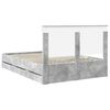 vidaXL Estructura de cama Gris Concreto 135 x 190 cm Madera Ingenieril
