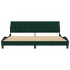 vidaXL Estructura de cama sin colch&oacute;n Hanko terciopelo verde oscuro 200x200 cm