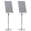 vidaXL Soportes de p&oacute;ster 2 pcs Plateado 45 x 32,7 x 108 cm Aluminio