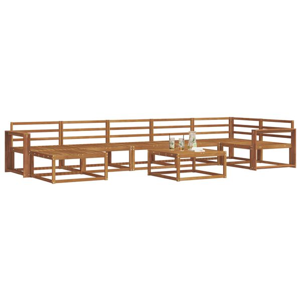 vidaXL Conjunto de sof&aacute;s de exterior 8 pcs Natural