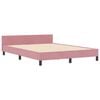 vidaXL Cama tipo Box Spring con cabecera Rosa 180 x 200 cm Terciopelo