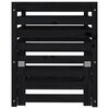 vidaXL Compostador de madera maciza de pino negro 63,5x63,5x77,5 cm