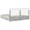 vidaXL Estructura de cama Gris Concreto 200 x 200 cm Madera Ingenieril