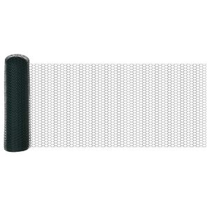 vidaXL Cerca Hexagonal Verde 0,5 x 10 m PVC