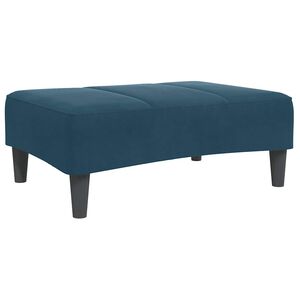 vidaXL Reposapi&eacute;s de terciopelo azul 77x55x31 cm