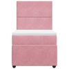 vidaXL Cama box spring con colch&oacute;n terciopelo rosa 100x200 cm