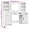 vidaXL Conjunto de Mesa de Tocador 3 pcs Blanco Madera contrachapada