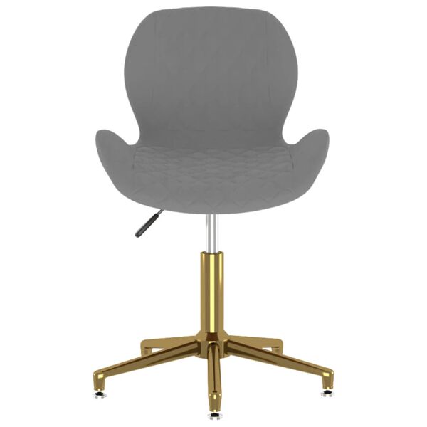 vidaXL Sillas de comedor giratorias 2 unidades terciopelo gris oscuro