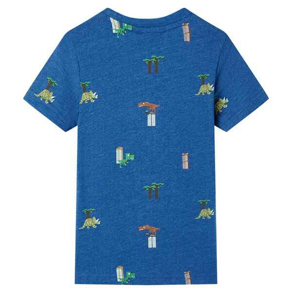 Camiseta infantil azul oscuro m&eacute;lange 92