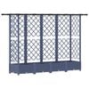 vidaXL Cama elevada con trellis y techo Gris 202,5 x 40 x 121 cm PP