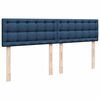 vidaXL Cama box spring con colch&oacute;n tela azul 200x200 cm