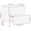 vidaXL Mesilla de noche marrón 40x33x46 cm madera maciza mango