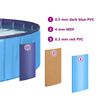 vidaXL Piscina Plegable para Perros Azul 160 x 160 x 30 cm PVC