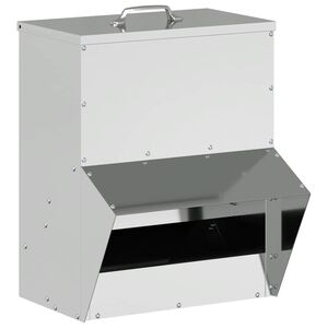 vidaXL Comedero para pollos Plateado 20 x 25 x 35 cm Acero Galvanizado