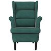 vidaXL Sill&oacute;n de terciopelo verde oscuro