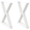 vidaXL Patas para mesa de comedor (2 unidades), color blanco, 70 x (72-73,3) cm, acero