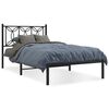 vidaXL Estructura cama sin colch&oacute;n con cabecero metal negro 100x190 cm