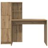 vidaXL Escritorio 2 pcs Roble artesanal