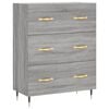 vidaXL Aparador de madera de ingenier&iacute;a gris Sonoma 69,5x34x90 cm