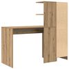 vidaXL Escritorio 2 pcs Roble artesanal