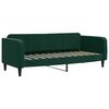 vidaXL Sof&aacute; cama con colch&oacute;n terciopelo verde oscuro 80x200 cm