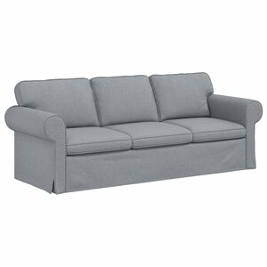 vidaXL Sof&aacute; Gris Claro 215 x 82 x 80 cm tela