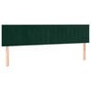 vidaXL Cabeceros terciopelo verde oscuro 160x5x78/88 cm