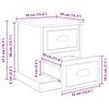 vidaXL Armario de Noche 2 pcs Roble artesanal 39 x 39 x 47.5 cm