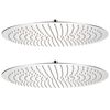 vidaXL Cabezal de ducha efecto lluvia 2 pzs acero inoxidable &Oslash; 50 cm