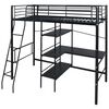 vidaXL Cama con colch&oacute;n Negro 200 x 90 cm Metal