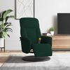 vidaXL Sill&oacute;n reclinable masaje con reposapi&eacute;s terciopelo verde oscuro