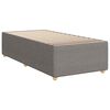 vidaXL Cama box spring con colch&oacute;n tela gris taupe 90x190 cm