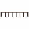 vidaXL Mesa de comedor de jardín Marrón 400 x 100 x 73 cm