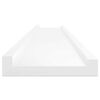 vidaXL Estantes de pared 4 unidades blanco brillo 115x9x3 cm