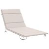 vidaXL Coj&iacute;n de Tumbona GEMERT 100% Poli&eacute;ster Blanco 200 x 80 x 3 cm
